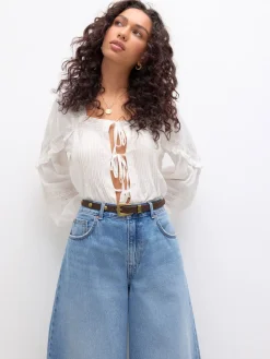 Next Chocolate Brown Skinny PU Domed Stud Belt Hot