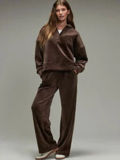 Next Chocolate Brown Soft Feel Cord Long Sleeve Hoodie Sale