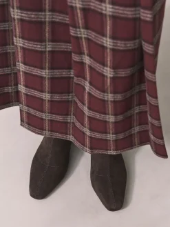 Next Standard/Wide Fit Chisel Toe Block Heel Sock Boots Chocolate Brown Clearance