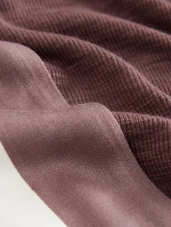 Next Long Sleeve Pyjamas Chocolate Brown Stripe Outlet