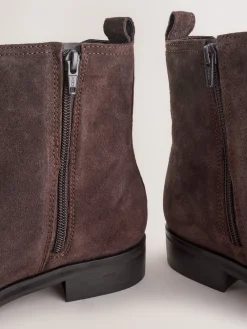 Next Chocolate Brown Suede Standard/Wide Fit Forever Comfort® Chelsea Ankle Boots Sale