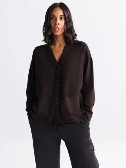 Next Chocolate Brown Supersoft V-Neck Cardigan With Pockets Best