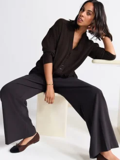 Next Chocolate Brown Supersoft V-Neck Cardigan With Pockets Best