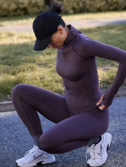 Next Thermal Fleece Lined Sports Leggings Chocolate Brown Outlet