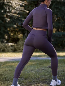 Next Thermal Fleece Lined Sports Leggings Chocolate Brown Outlet