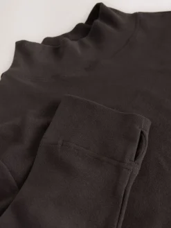 Next Thermal Soft Touch Long Sleeve High Neck Top Chocolate Brown Best