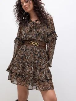 Next Wide Corset Belt Chocolate Brown Sale