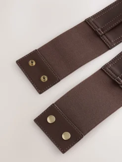 Next Wide Corset Belt Chocolate Brown Sale