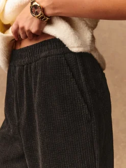 Next Chocolate Brown Wide Leg Soft Cord Trousers Outlet