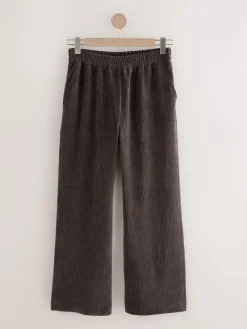 Next Chocolate Brown Wide Leg Soft Cord Trousers Outlet
