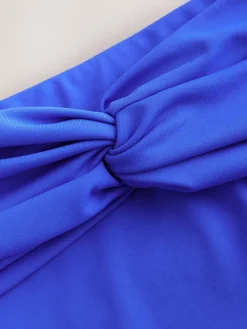 Next Cobalt Blue Midi Waist Print Bikini Bottoms Outlet