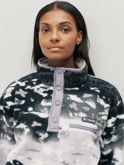 Columbia Helvetia™ II Printed Cropped Half Snap Fleece Lavender Purple Online