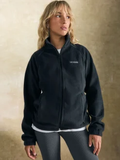 Columbia Womens Benton Springs Half Snap Pullover Fleece Black Sale