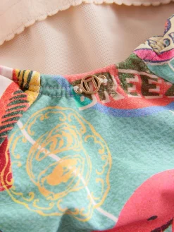 Next Conversational Print Ruched Side Tummy Shaping Control Swimsuit Clearance