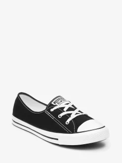 Converse Ballet Lace Trainers Black Clearance
