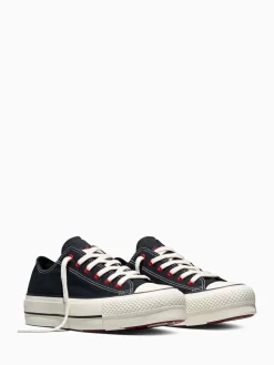 Converse Black Chuck Taylor Lift Heart Detail Low Trainers Best
