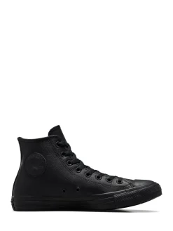Converse Black Leather High Top Trainers