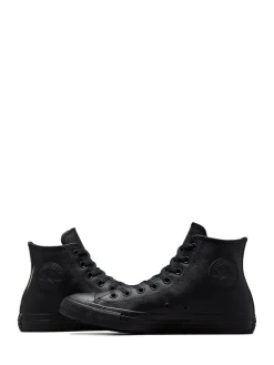 Converse Black Leather High Top Trainers
