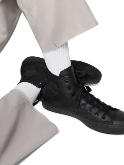 Converse Black Leather High Top Trainers