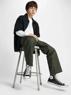 Converse Black Leather High Trainers Best