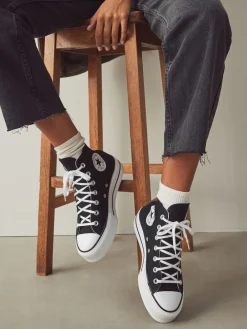 Converse Pale Platform Lift High Top Trainers Black Online