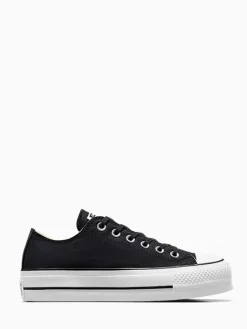 Converse Platform Lift Chuck Ox Trainers Black/White Sale