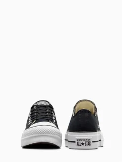 Converse Platform Lift Chuck Ox Trainers Black/White Sale