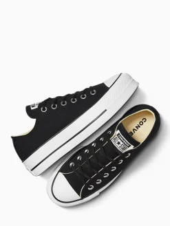 Converse Platform Lift Chuck Ox Trainers Black/White Sale