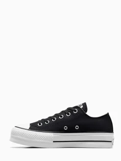 Converse Platform Lift Chuck Ox Trainers Black/White Sale