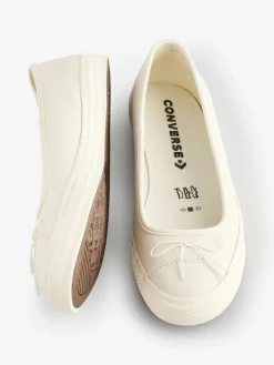 Converse Cream Chuck Taylor All Star Dainty Ballerina Trainers Hot