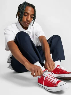 Converse Standard Fit Chuck Taylor All Star Ox Trainers Red Best