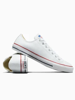 Converse White Leather Ox Trainers Sale