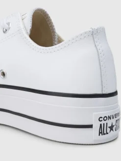 Converse Platform Lift Chuck Ox Leather Trainers White Sale