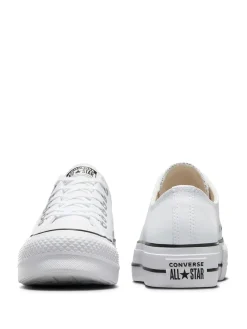 Converse Platform Lift Chuck Ox Leather Trainers White Sale