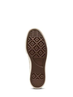 Converse White/Gold Chuck Taylor All Star Lift Mono Leather Low Trainers Hot