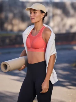 Next B-G Active Sports High Impact Dry Tech Non Pad Bra Coral Pink Sale