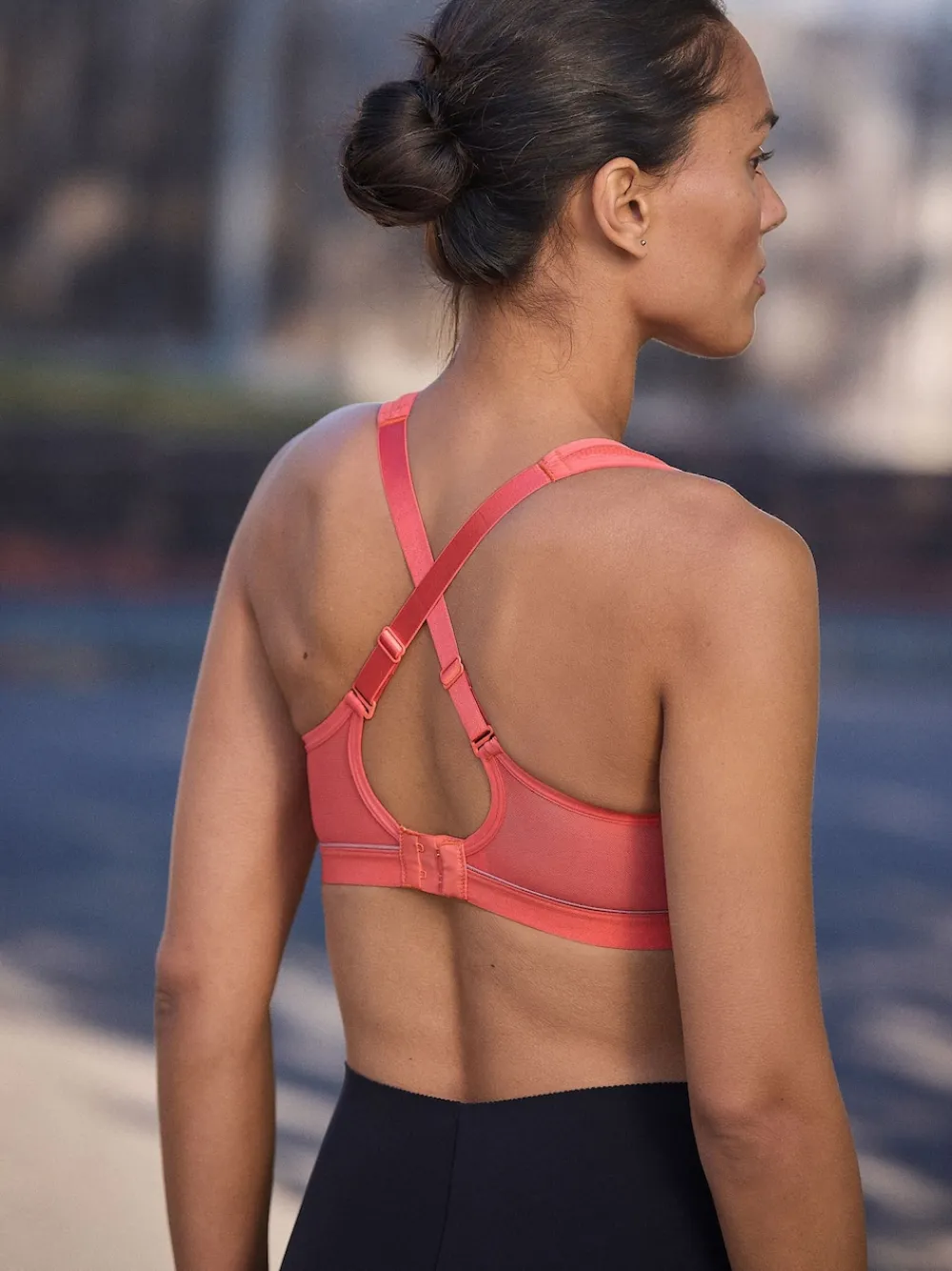 Next B-G Active Sports High Impact Dry Tech Non Pad Bra Coral Pink Sale