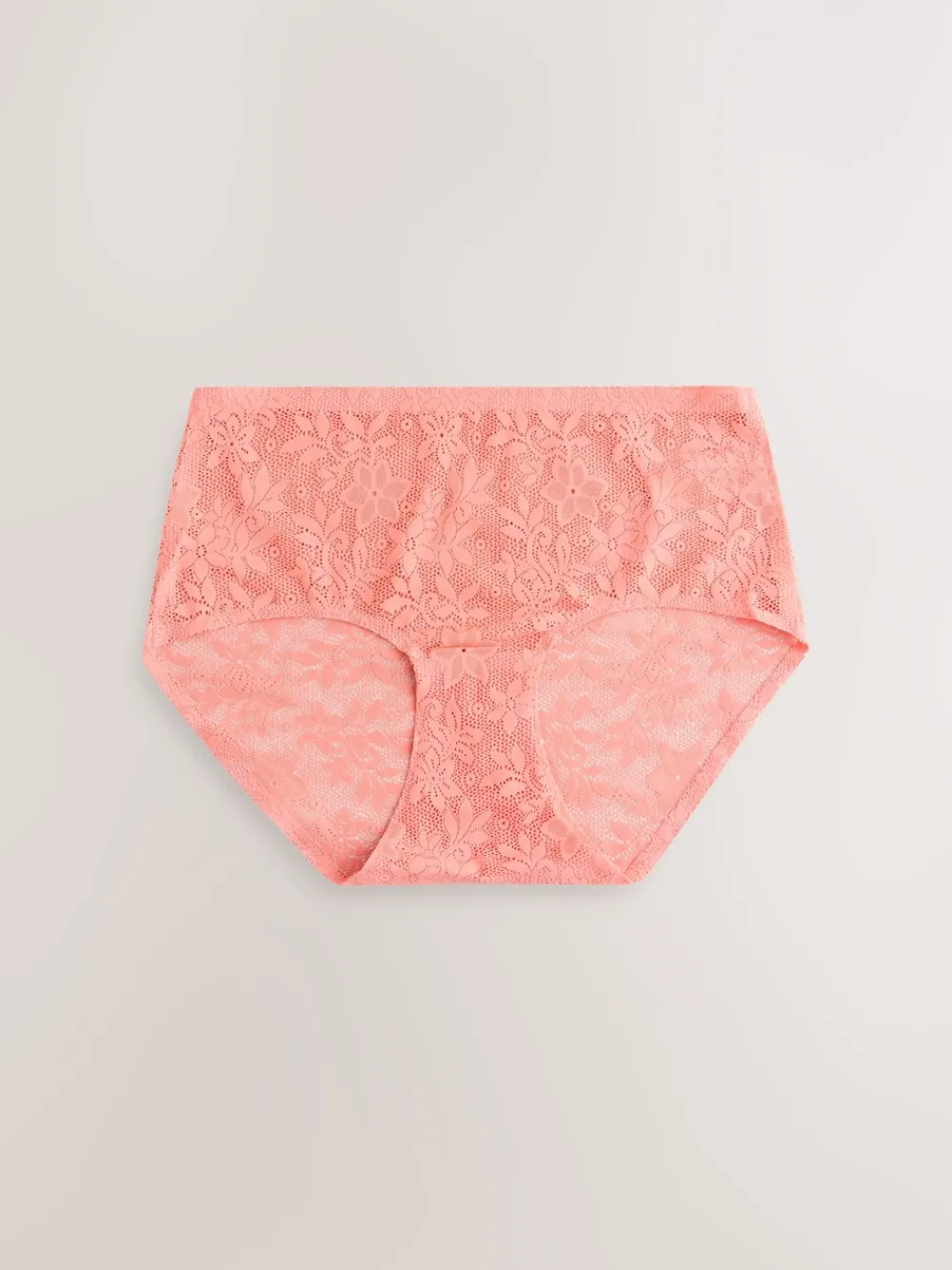 Next Midi All-Over Lace No VPL Knickers 3 Pack Coral Pink Online