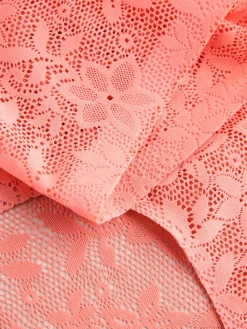 Next Midi All-Over Lace No VPL Knickers 3 Pack Coral Pink Online