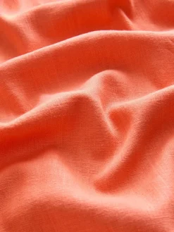 Next Smart Front Linen Blend Wide Leg Trousers Coral Pink Sale