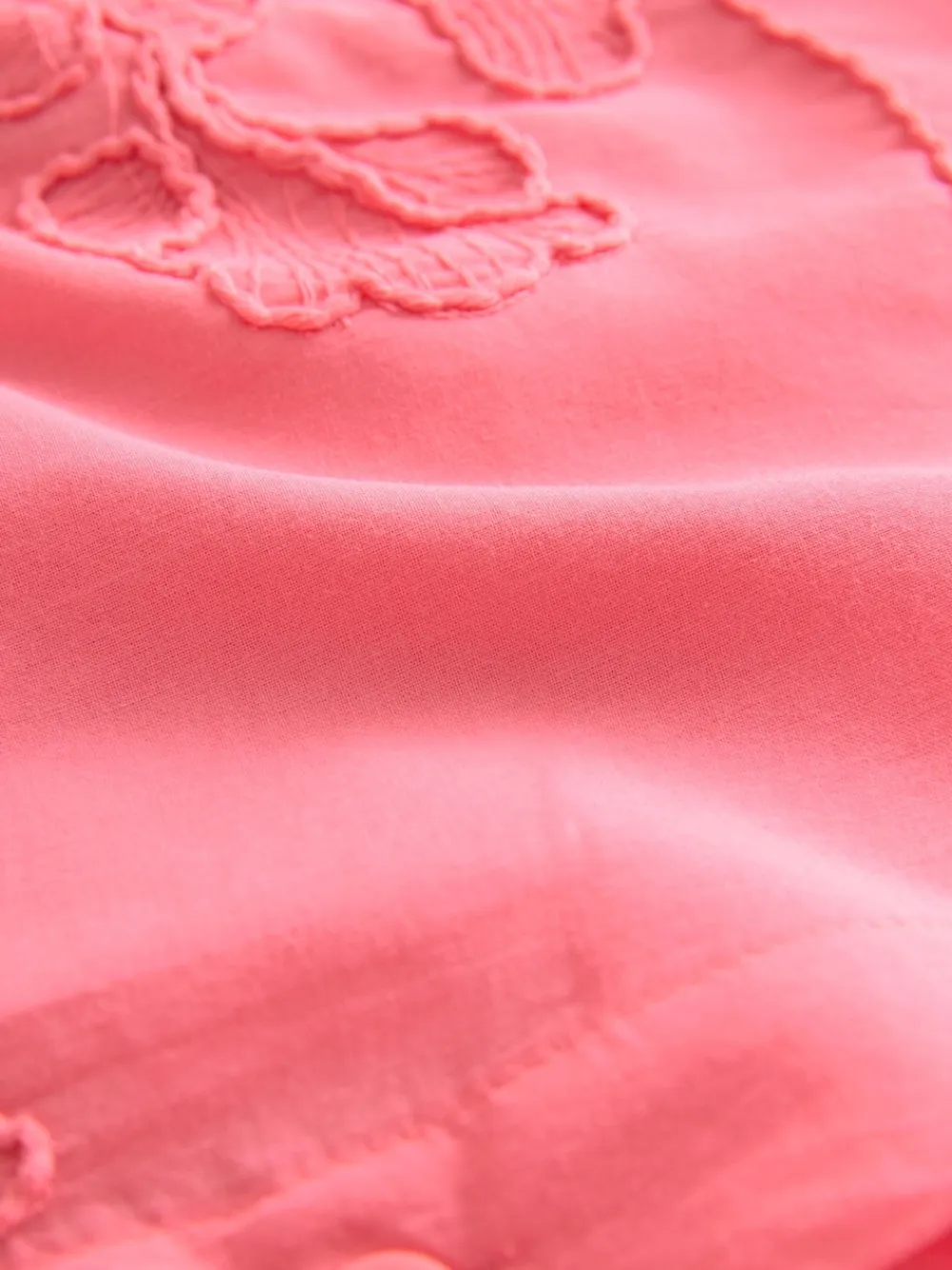 Next Textured Cornelli Cover-Up Shirt Coral Pink Outlet