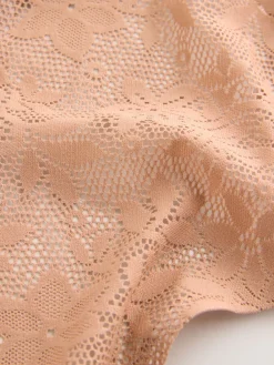 Next Thong All-Over Lace No VPL Knickers 3 Pack Coral Pink Clearance