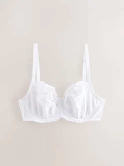 Next Coral/Ecru 2 Pack DD+ Non Pad Wired Full Cup Microfibre Lace Bra New