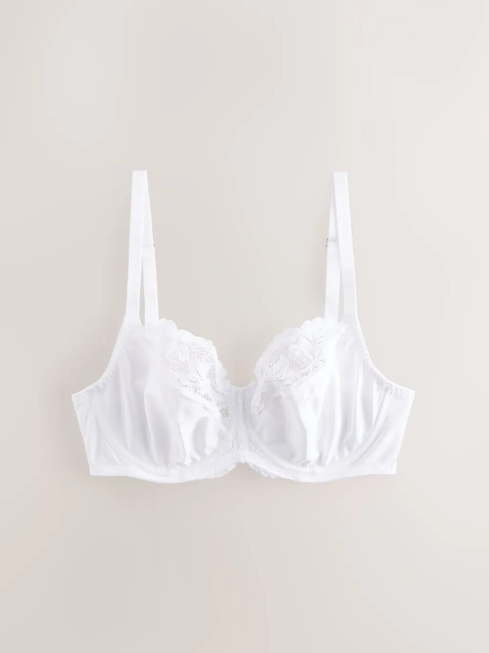 Next Coral/Ecru 2 Pack DD+ Non Pad Wired Full Cup Microfibre Lace Bra New