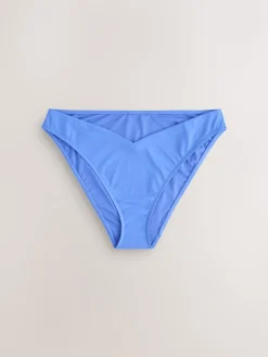 Next V Front High Leg Bikini Bottoms Cornflower Blue Clearance