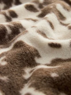 Next Polar Fleece Shacket Cow print Sale