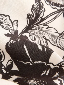 Next Sleeveless Column A-Line Maxi Dress Cream and Black Floral Print Best