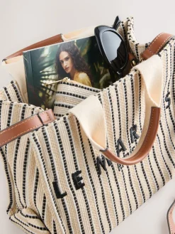 Next Cream Canvas Hand Held Bag Online