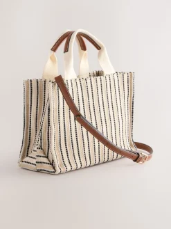 Next Cream Canvas Hand Held Bag Online