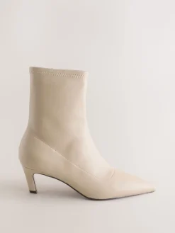 Next Forever Comfort® Pointed Toe Sock Boots Cream New